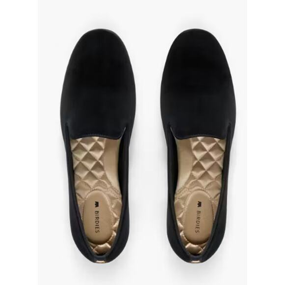 Birdies‎ Flats Velvet The Starling Slippers Loafers Women's Size 7.5 Black - Picture 1 of 9